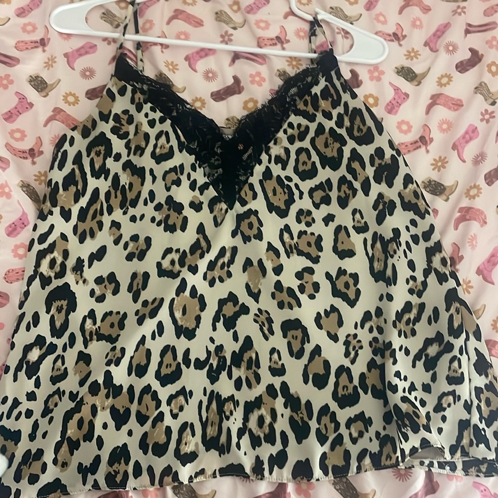 Cheetah print tank top